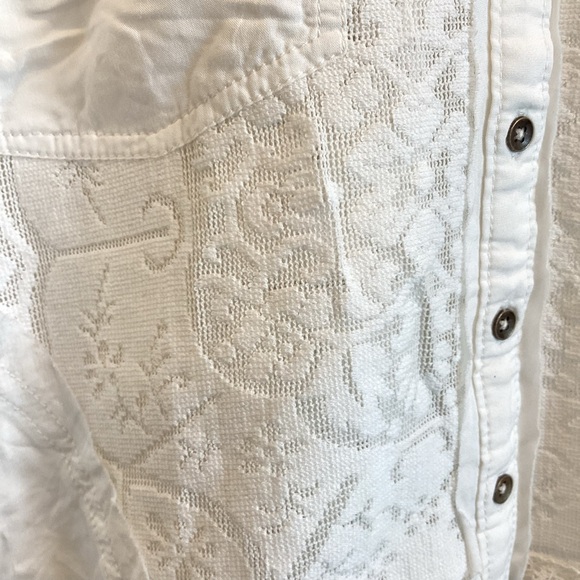 Anthropologie Sleeveless Lace Button-Front Blouse Pilcro NEW White Medium - Picture 10 of 14